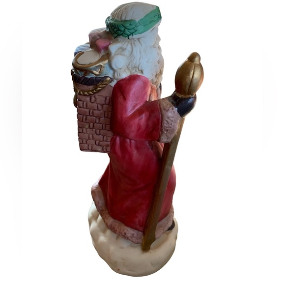 Vintage Santa Claus Jolly Saint Nicholas Ceramic Statue - Picture 3 of 8